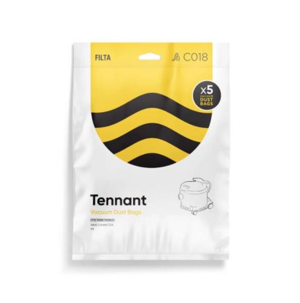 Picture of PKT OF 10 FILTA VACUUM BAGS FOR TENNANT 3400 CANNISTER