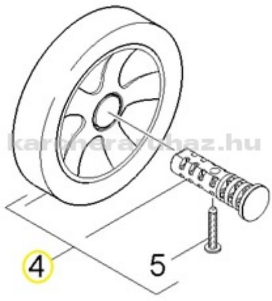 Picture of KARCHER GENUINE WHEEL FOR T VACUUM CLEANER (SINGLE)