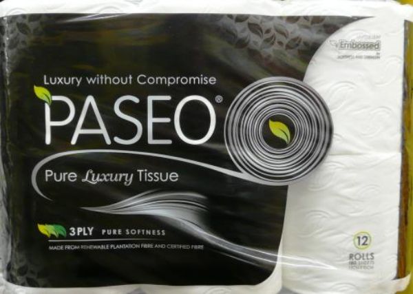 Picture of BALE 48 X 180S PASEO 3PLY EMBOSSED TOILET TISSUE UNWRAPPED