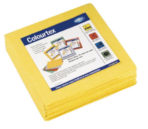 Picture of 10PK OF COLOURTEX CLOTHS (YELLOW)