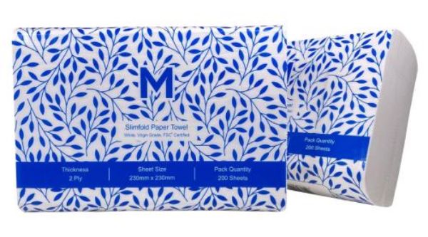 Picture of BOX OF 15 X 200S MPH SLIM 2 PLY PAPER HANDTOWELS