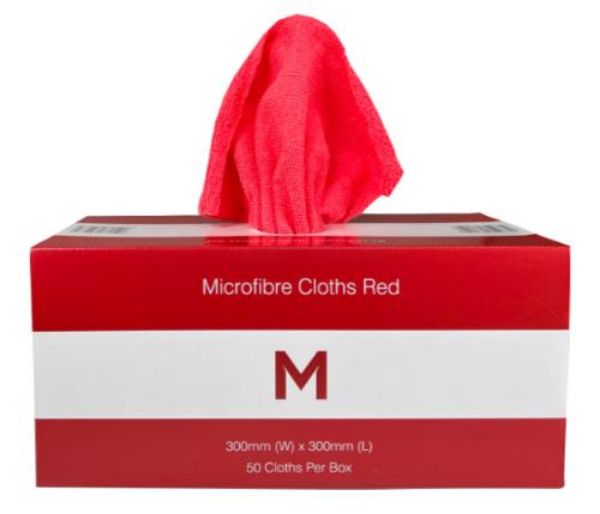 Picture of MPH BOX OF 50 DISPENSER MICROFIBRE CLEANING CLOTHS PINK