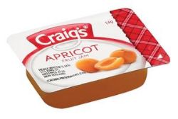 Picture of TRAY OF 75 X 14G PORTIONS CRAIGS - APRICOT JAM