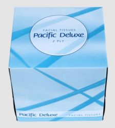 Picture of BOX 48 X 90S PACIFIC DELUXE 2PLY FACIAL TISSUES (CUBE)