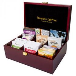 Picture of HEALTHPAK SIX COMPARTMENT WOODEN BEVERAGE DISPLAY BOX