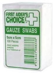 Picture of PKT OF 100 FIRST AIDERS CHOICE GAUZE SWABS