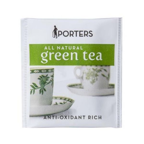Picture of BOX OF 200 PORTERS HERBAL GREEN ENVELOPED TEA BAGS