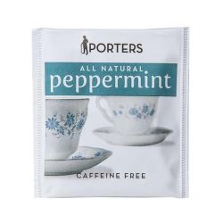 Picture of BOX OF 100 PORTERS HERBAL PEPPERMINT ENVELOPED TEA BAGS