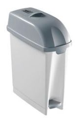 Picture of ICB GREY/WHITE MANUAL PEDAL SANITARY BIN 18L