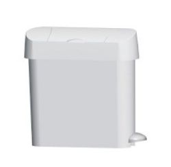 Picture of PREMIER WHITE MANUAL PEDAL SANITARY BIN 18L