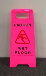 Picture of CAUTION WET FLOOR SIGN (PINK)