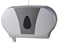 Picture of PREMIER DOUBLE JUMBO ROLL DISPENSER (SILVER)