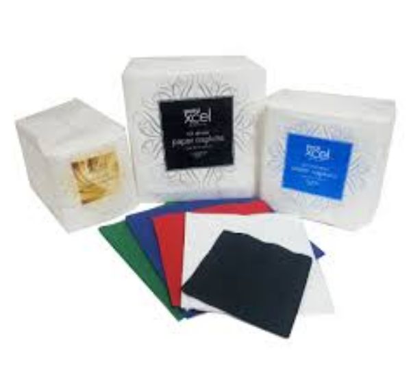 Picture of BOX 2000 PURE EXCEL 2PLY 4FOLD LUNCHEON SERVIETTES (BURGUND)