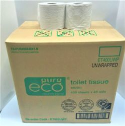 Picture of BOX 48 X 400S ROLLS PUREECO 2PLY TOILET TISSUE-UNWRAPPED