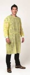 Picture of CTN OF 5 X 10PK ISOLATION GOWN ELASTIC WRIST YELLOW