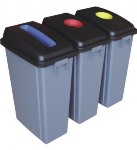 Picture of RECYLCLING BINS 3 X 60L SET WITHOUT WHEELS