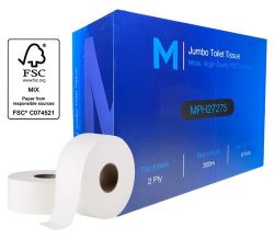 Picture of BOX 8 X 300M MPH DELUXE 2PLY JUMBO TOILET TISSUE