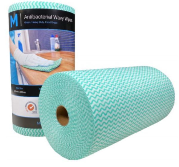 Picture of ROLL MPH WAVY WIPES HEAVY DUTY GREEN