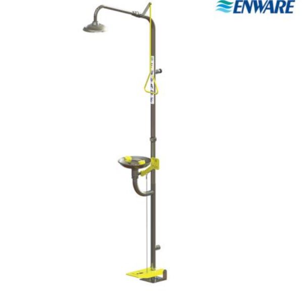 Picture of EMERGENCY SAFETY SHOWER FOOT/HAND OPERATED EYE/FACE WASH
