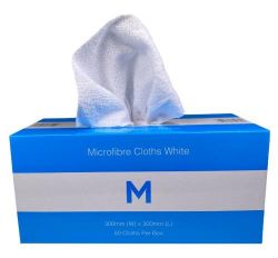 Picture of BOX OF 50 MPH DISPENSER MICROFIBRE CLOTHS WHITE