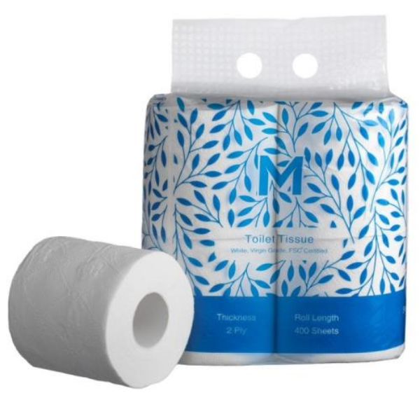 Picture of BOX 48 X 400S ROLLS MPH 2PLY TOILET TISSUE UNWRAPPED