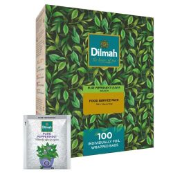 Picture of BOX OF 100 DILMAH PEPPERMINT ENVELOPED TEA BAGS
