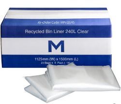 Picture of CLEAR- BOX OF 150 X 240L MPH RUBBISH BAGS