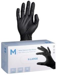 Picture of CTN 1000 DIAMOND GRIP BLACK NITRILE GLOVES- XL